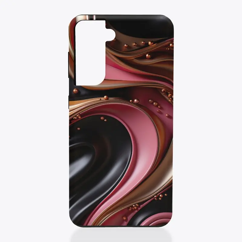 Pink Gold Black Swirls