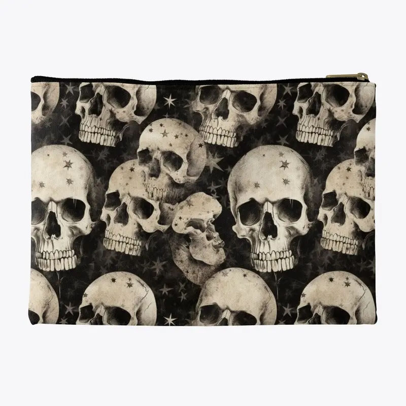 Skulls Black and White